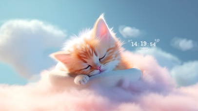 午睡云彩猫咪
