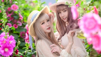 唯美夏日阳光美女