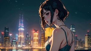 看夜景的女孩