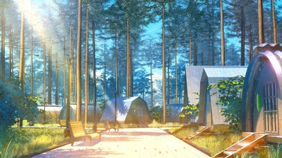 4K 唯美治愈森林小屋风景