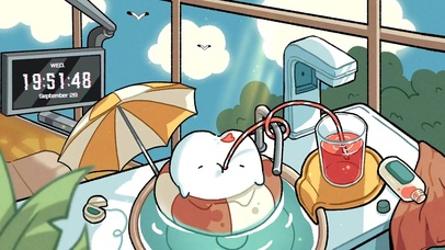 卡通悠闲午后萌物