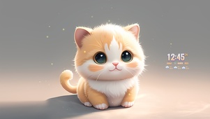 可爱大眼萌猫