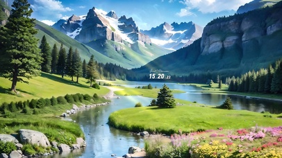 4K唯美治愈清新自然高山河流