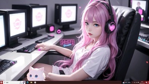 可爱电竞女孩