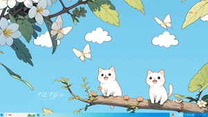 可爱夏日猫咪