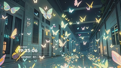 蝴蝶在一闪一闪