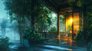 夏日的小院