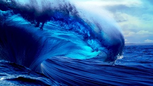 湛蓝海浪