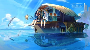 夏日钓鱼