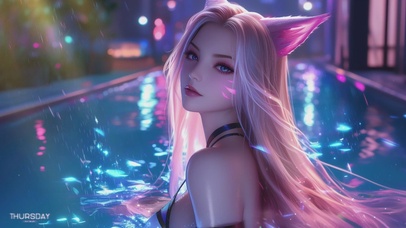 超可爱泳池阿狸