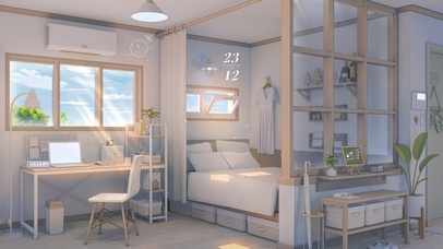 4K 治愈阳光温馨房间