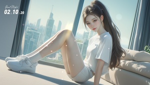 可爱马尾女孩
