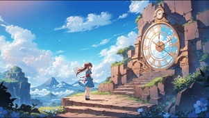 唯美云朵女孩