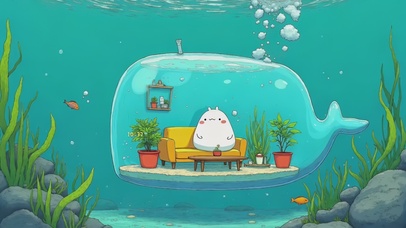 治愈系海底小屋团子