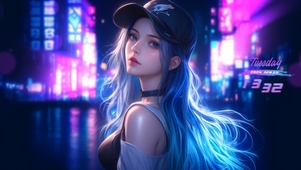 赛博街道少女