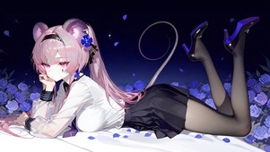 趴着的黑丝jk少女-林雨霞