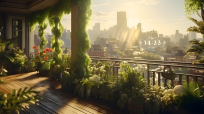 4k护眼绿植阳台