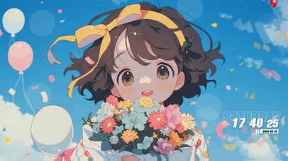 手捧鲜花的女孩