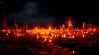 大自然风景森林防火众生祈祷