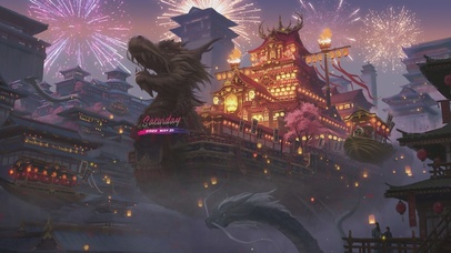 4K唯美治愈古风中国龙城