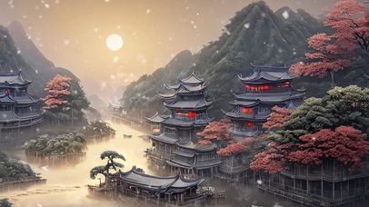 风烟俱净，天山共色。