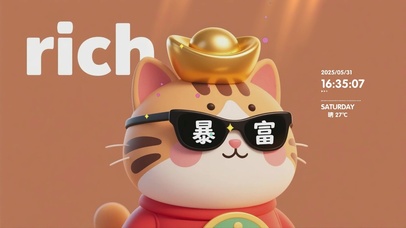 暴富好运喵喵桌面