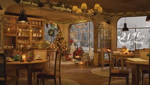 圣诞咖啡厅氛围