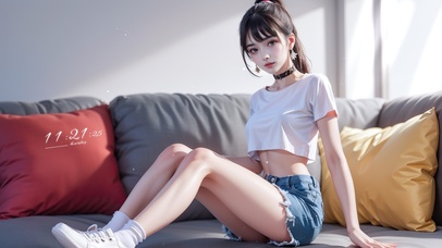 小清新甜美居家少女