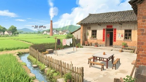 乡村 庭院