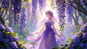 紫色动漫少女