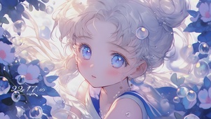 水色美少女