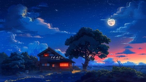 深夜星空小屋
