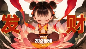 好运莲莲  哪吒发财壁纸