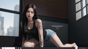 4K灰色女孩