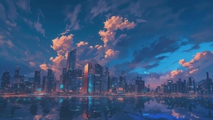anime night sky