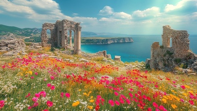 古希腊海岛城市遗址