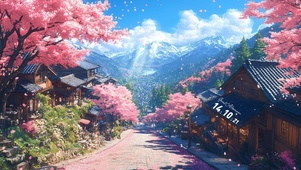 治愈樱花村庄