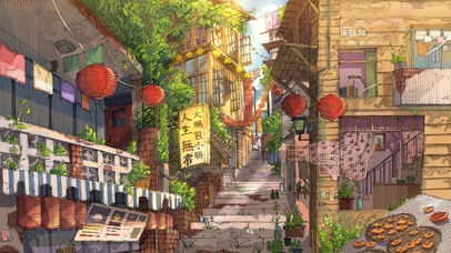 唯美阳光旧市小巷