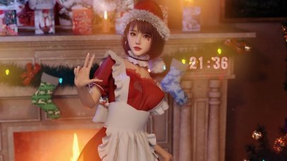 唯美清纯圣诞女仆少女