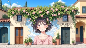 墙绘女孩