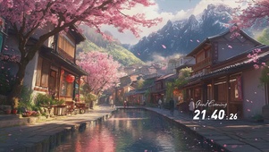 古风樱花树木
