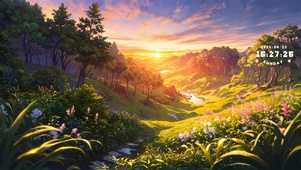 唯美护眼绿色大地