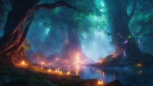 光与魔法森林的邂逅