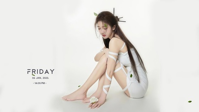 极简长发清纯女生