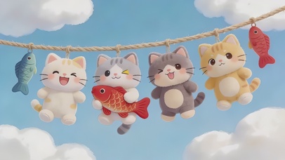 晒晒我的可爱猫咪玩偶