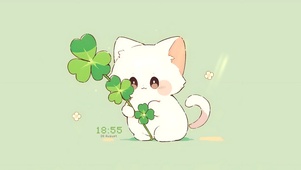 简约幸运小猫