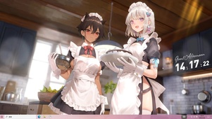 4K 性感黑皮 白毛 可爱女仆