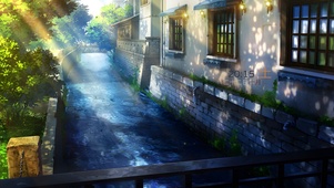 唯美治愈夏日乡村小镇河流