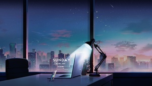 夜晚办公室