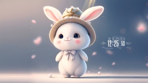 4K可爱小白兔